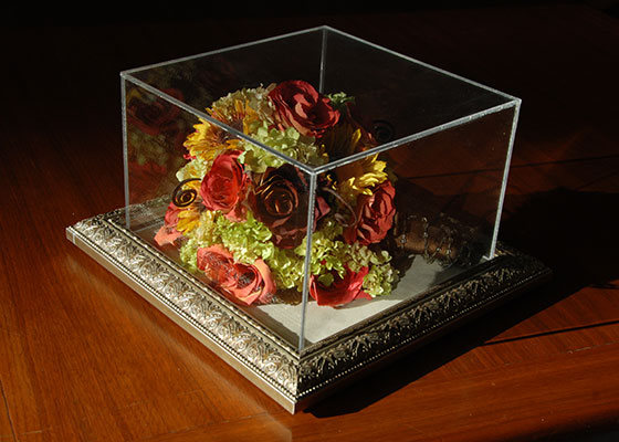 Floral Tabletop Cube Keepsake